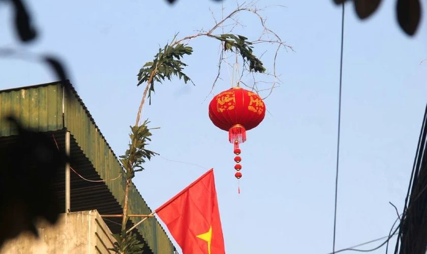 Trang trí cây nêu