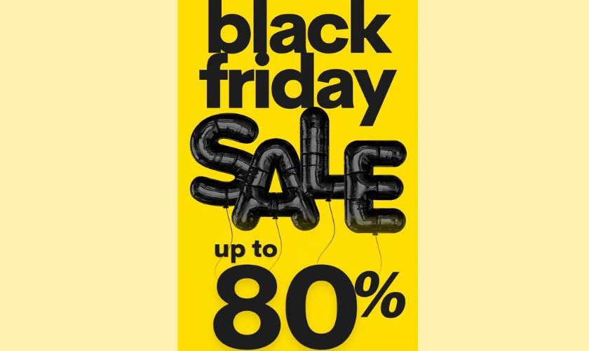 Poster Black Friday màu vàng