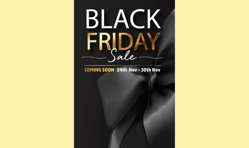 Poster Black Friday tông đen đơn giản