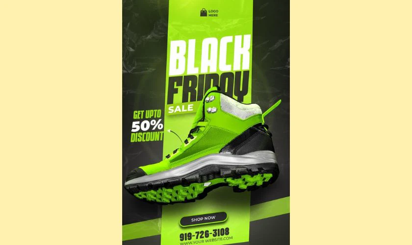 Áp phích quảng cáo khuyến mãi Black Friday ấn tượng