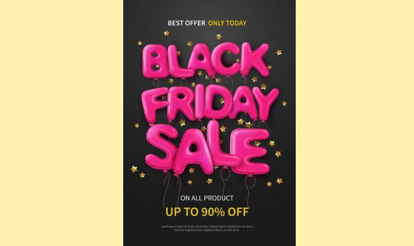 Poster Black Friday khuyến mãi khủng