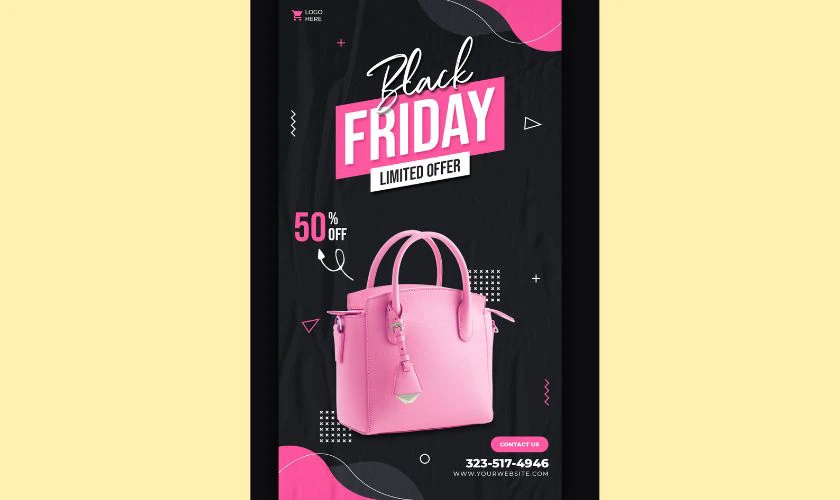 Poster khuyến mãi thời trang nữ