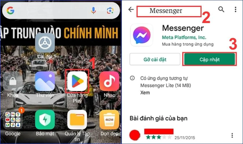 Cập nhật phiên bản Messenger sửa lỗi bỏ chặn Messenger nhưng không nhắn tin được