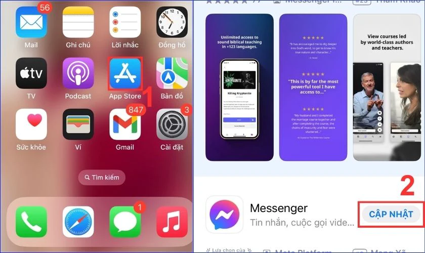 Cập nhật Messenger trên iOS sửa lỗi bỏ chặn Messenger nhưng không nhắn tin được
