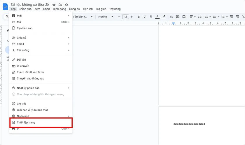 Bỏ ngắt trang trong Google Docs bằng cách chuyển sang chế độ Không trang