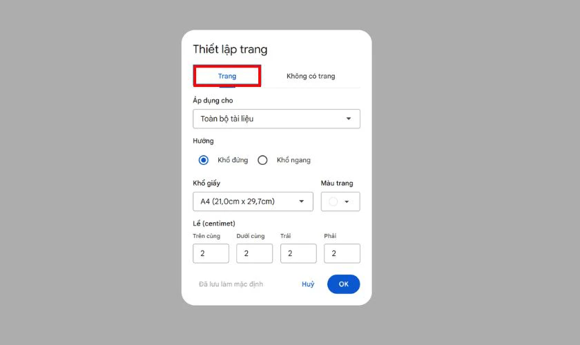 Cách bật lại ngắt trang trong Google Docs