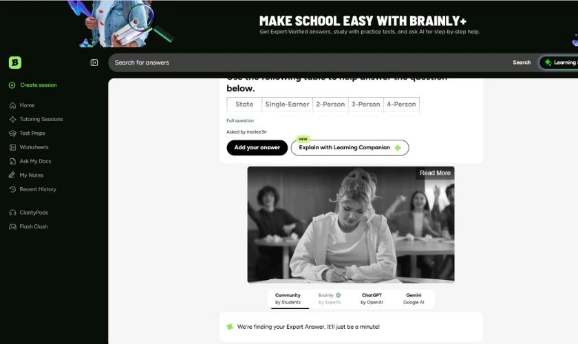 Tính năng nổi bật của Brainly.com dành cho sinh viên