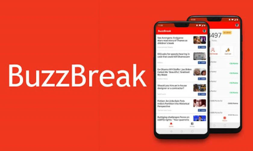 BuzzBreak là ứng dụng đọc báo kiếm tiền đơn giản