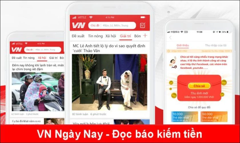 VN Ngày Nay app báo đọc kiếm tiền