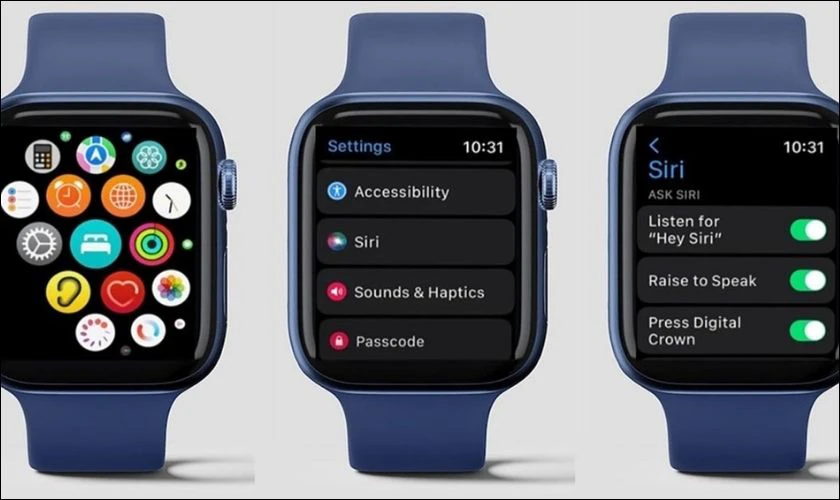 Cách bật Siri để ra lệnh bằng tiếng Anh trên Apple Watch