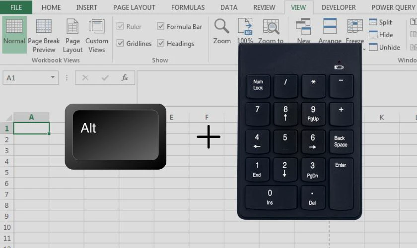 Phím tắt mũi tên trong Excel
