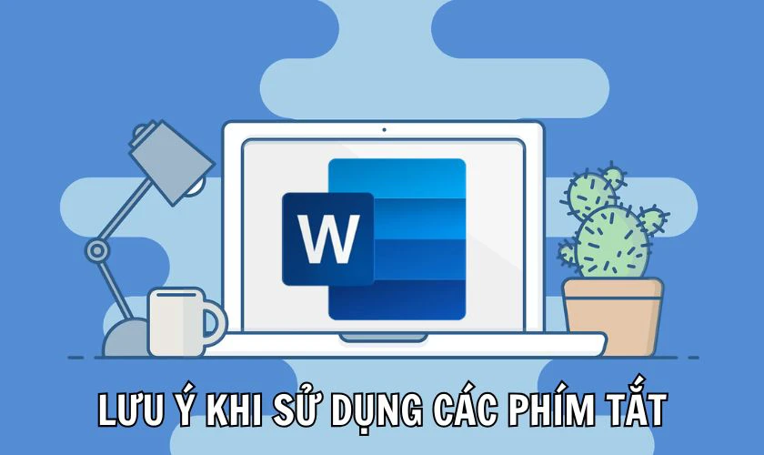 Lưu ý khi sử dụng các phím tắt