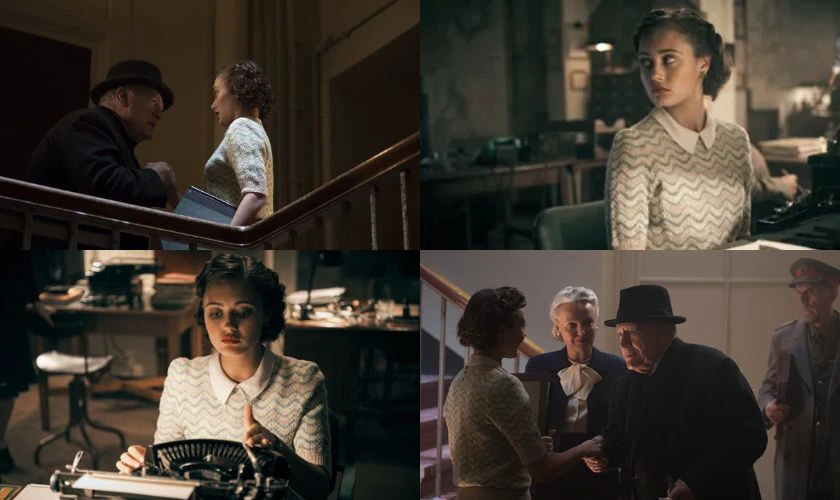 Ella Purnell thủ vai thư ký trong Churchill (2017)