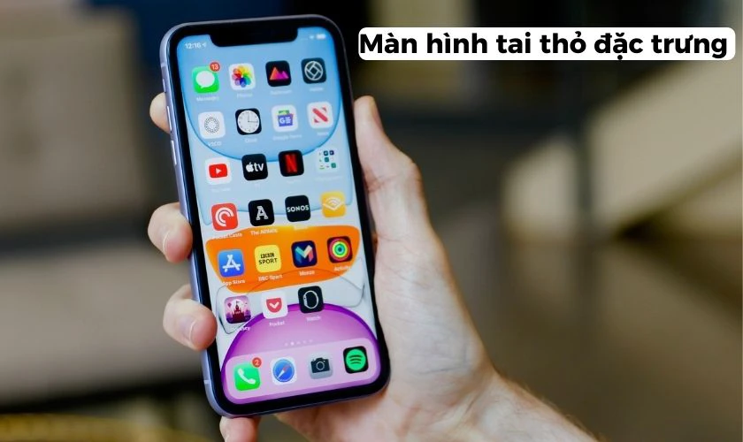 iPhone 11 dùng màn hình tai thỏ kích thước 6.1 inch