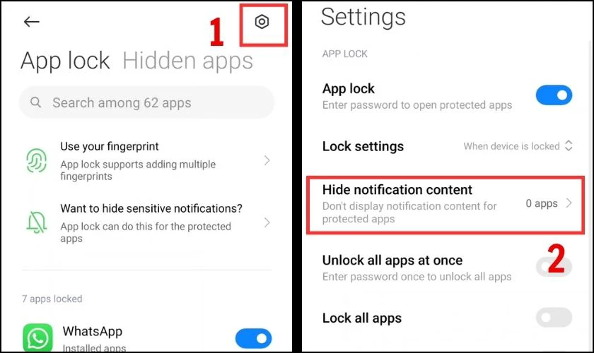 Ẩn nội dung thông báo