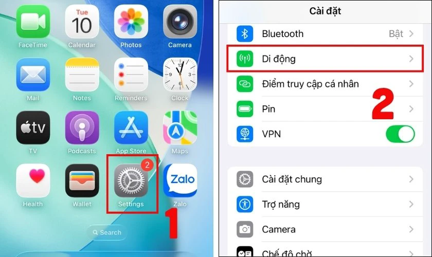 Cách bật 5G trên iOS 26 đơn giản