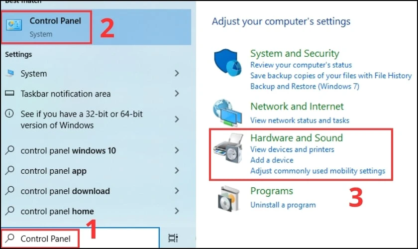 Cách bật chế độ Hibernate trong Win 10 bằng Control Panel