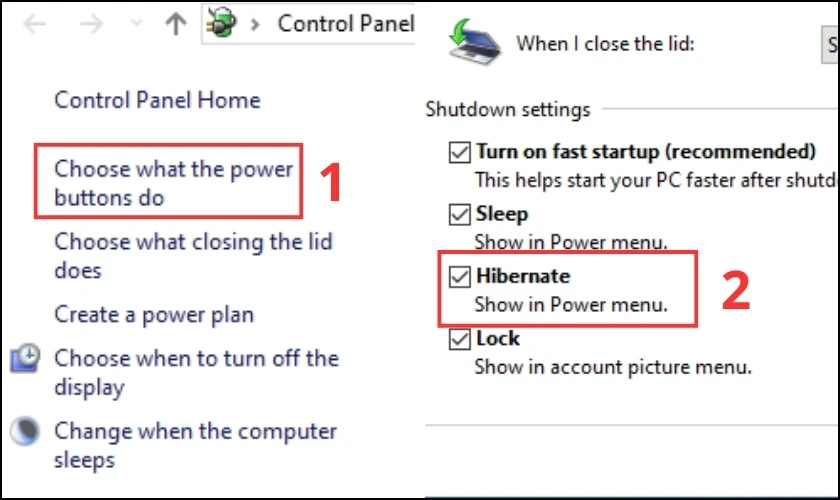 Cách bật chế độ Hibernate trong Win 10 bằng Power Options nhanh