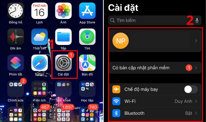 Cách bật chế độ rung trên iPhone iOS 26