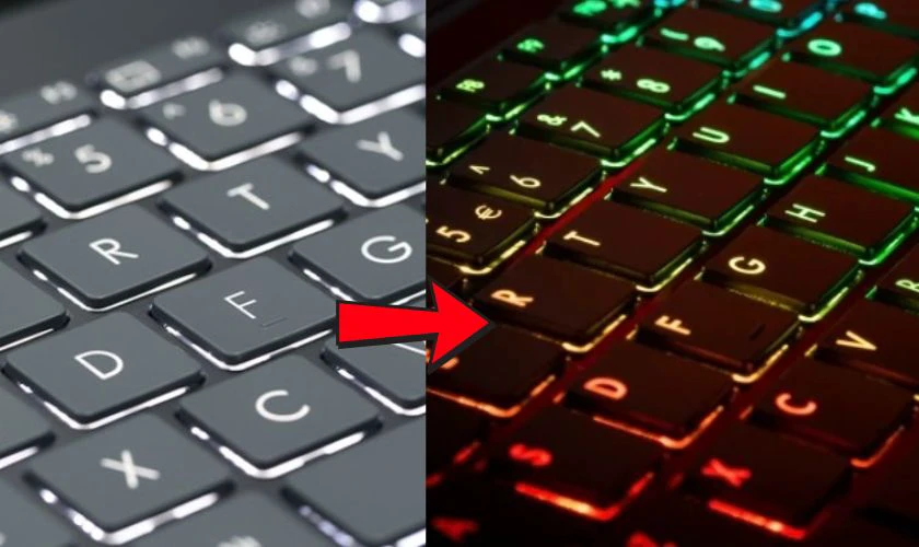 Có thể thay đổi màu đèn nền bàn phím ASUS ViVoBook không?