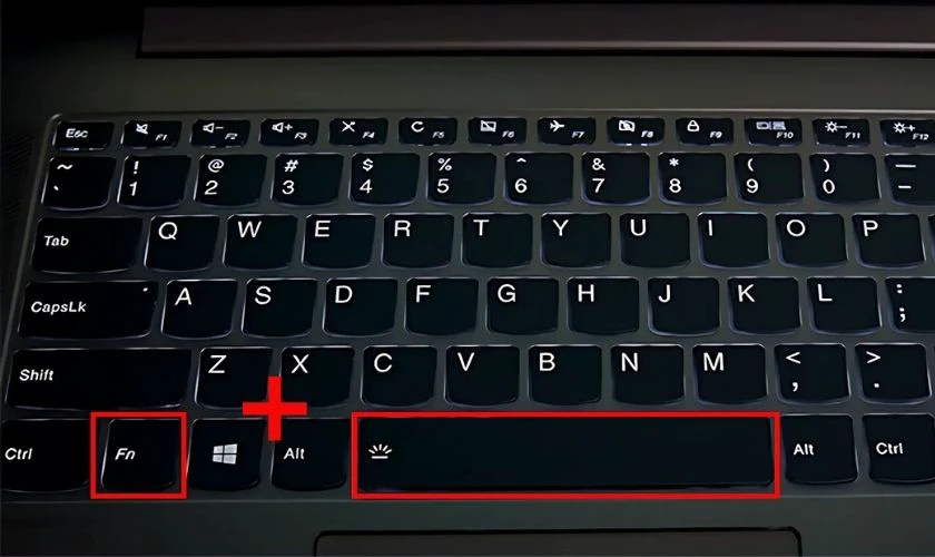 Cách bật đèn bàn phím laptop Lenovo bằng phím tắt