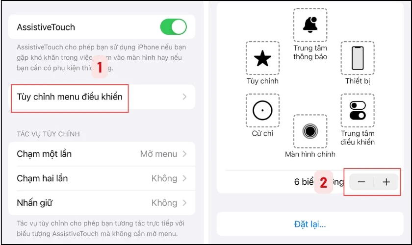 Cách tùy chỉnh công cụ trên nút home ảo