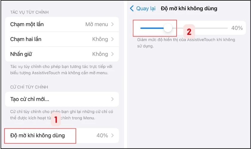Cách tùy chỉnh độ mờ của nút home ảo
