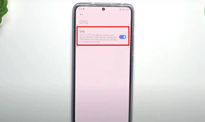 Bật tùy chọn OTG hoặc Kết nối OTG