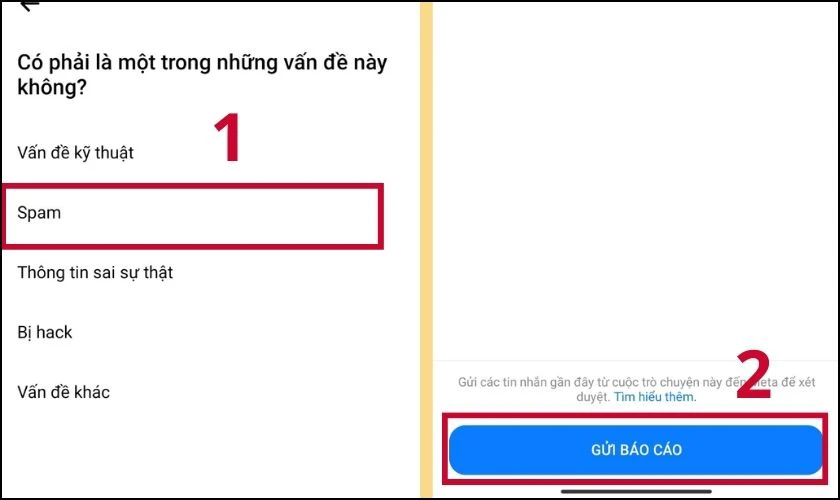 Cách bỏ tin nhắn vào mục Spam trên Messenger bằng điện thoại đơn giản