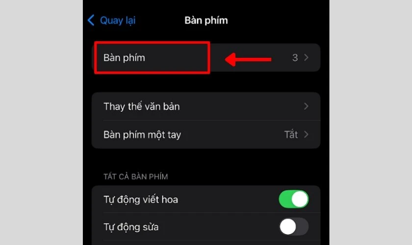 Thêm bàn phím mới