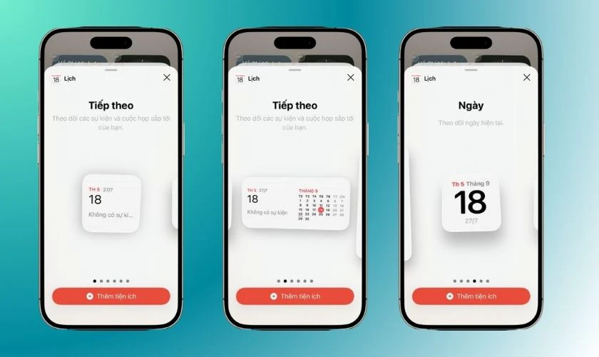 Vuốt qua để xem các kiểu hiển thị