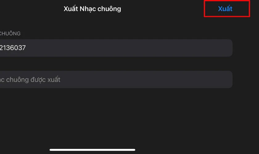 Nhấn Xuất để tạo file. Quá trình này chỉ mất vài giây để hoàn thành