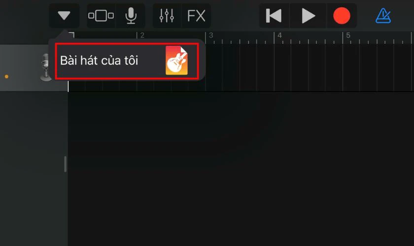 Lưu lại bằng cách chọn Bài hát của tôi