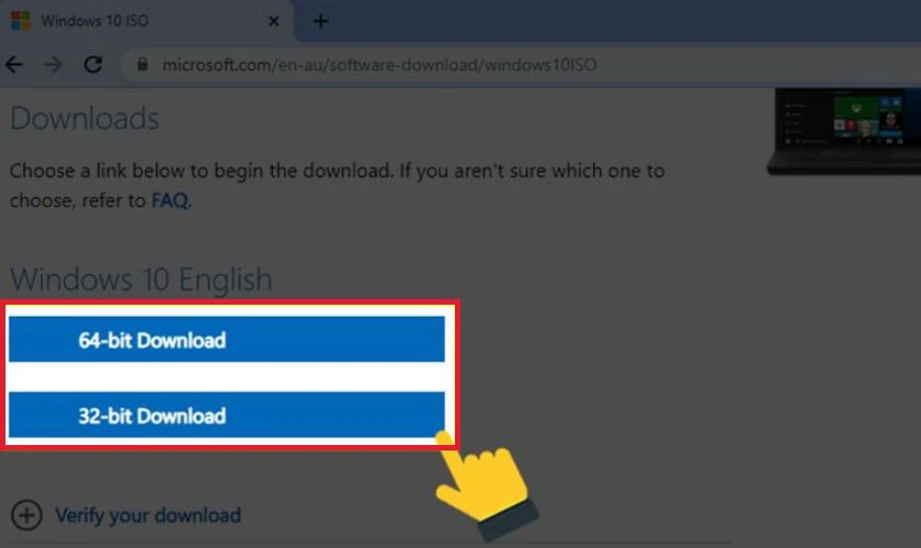 Chọn phiên bản: 64-bit Download nếu dung lượng RAM máy tính từ 4GB trở lên