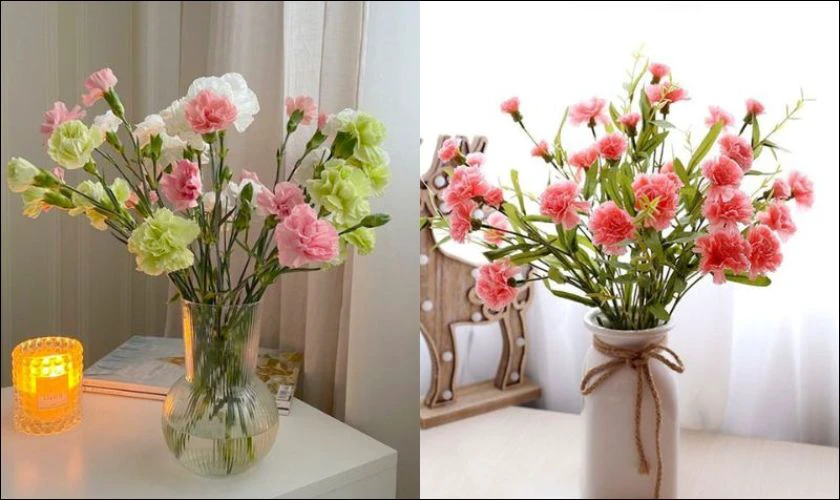Mẫu cắm hoa cẩm chướng ngày Tết