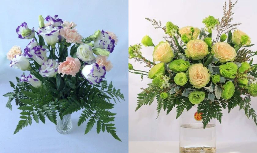 Thêm lá xanh để bình hoa đẹp hơn