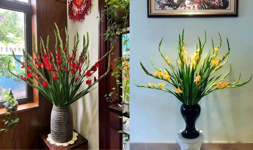 Mẫu cắm hoa dơn đơn giản ngày Tết 2026