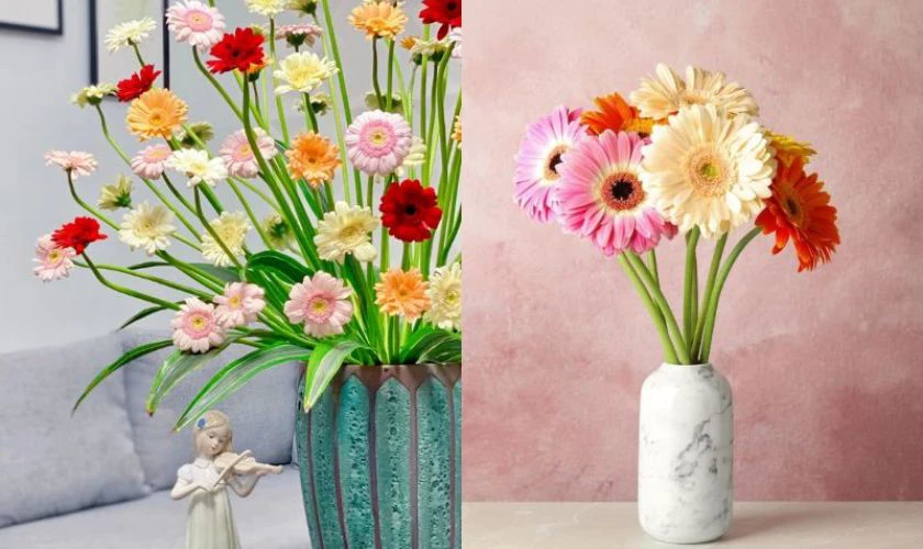 Cách cắm hoa đồng tiền ngày Tết phong cách hiện đại – sang trọng