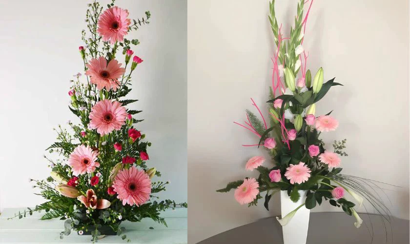 Cách cắm hoa đồng tiền ngày Tết thẳng cao