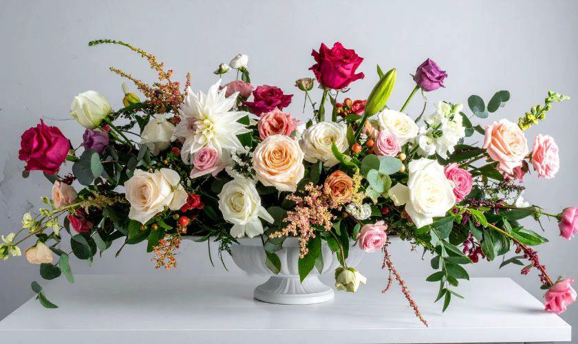 Mẫu cắm hoa hồng đơn giản mà đẹp tại nhà