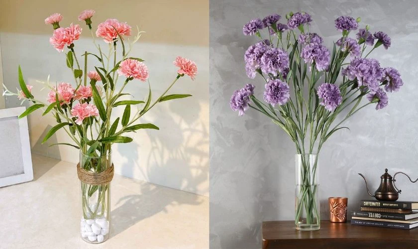 Cách cắm hoa chưng Tết với hoa cẩm chướng