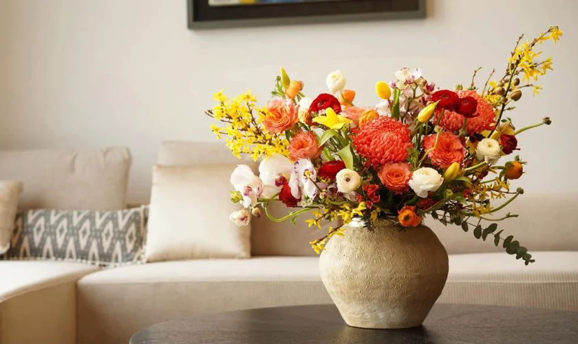 Mẫu cắm hoa Tết Bính Ngọ đẹp tại nhà