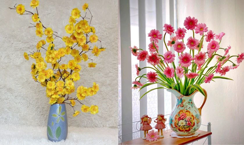 Các mẫu cắm hoa ngày Tết 2026 Bính Ngọ đẹp tại nhà