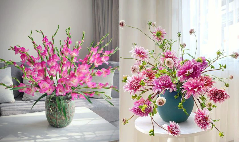 Mẫu cắm hoa ngày Tết đẹp, ấn tượng tại nhà