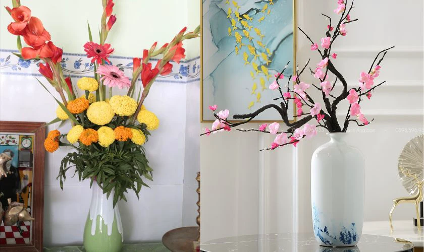 Các mẫu cắm hoa ngày Tết đẹp 2026