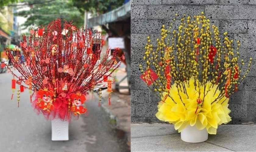 Cách cắm hoa tầm xuân ngày tết nghệ thuật