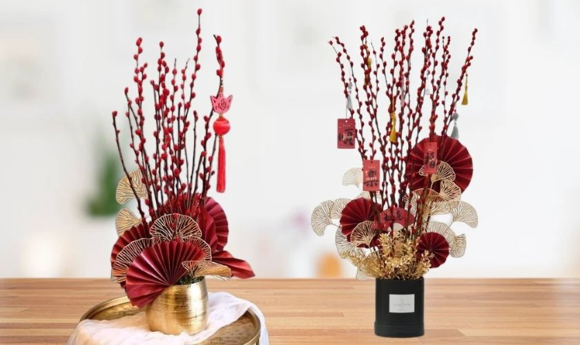 Cách cắm hoa tầm xuân ngày tết sang trọng