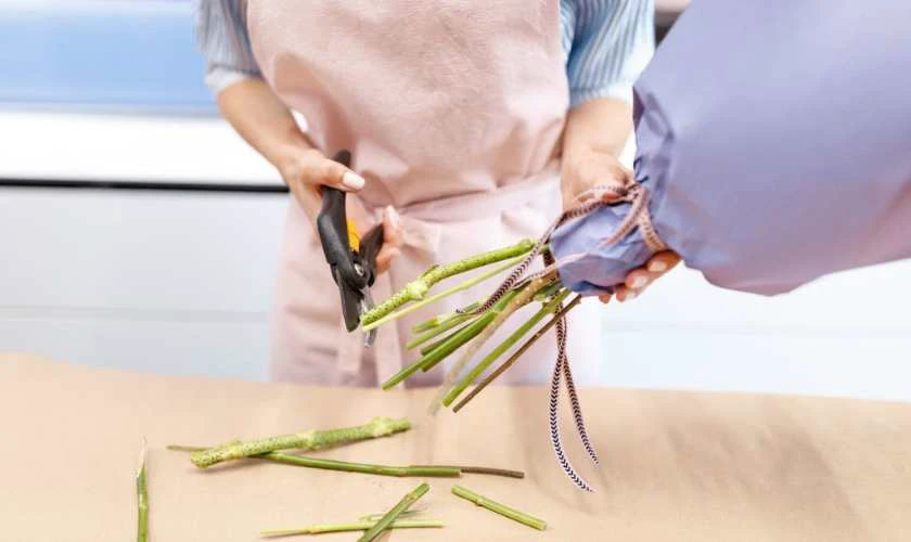 Cách cắm hoa thanh liễu ngày Tết đơn giản