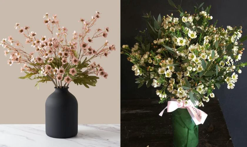 Mẫu Cắm Hoa Thanh Liễu Nghệ Thuật Hiện Đại Tone Trắng