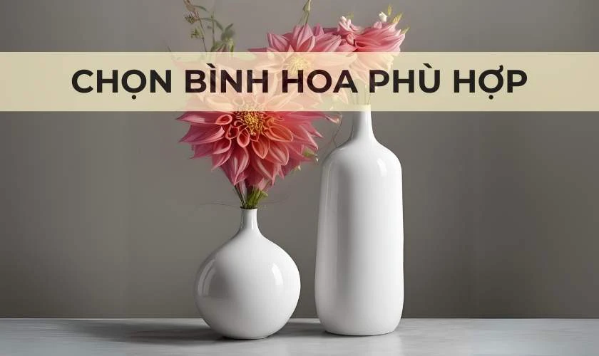 Chọn bình hoa phù hợp